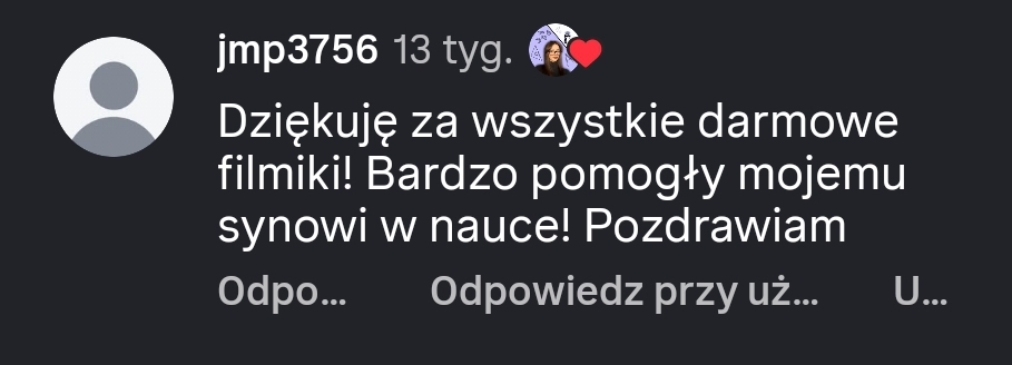 Komentarz rodzica o darmowych filmikach
