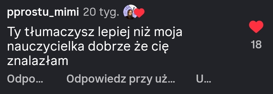 Opinia uczennicy o lekcjach matematyki